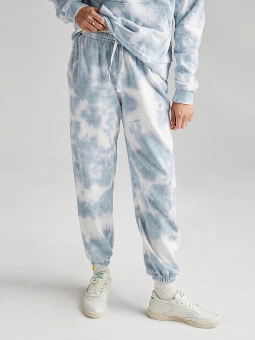 Richer Poorer Recycled Fleece Sweatpants In Blue Mirage Tie Dye
